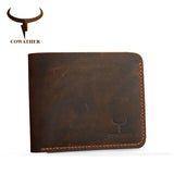 COWATHER Crazy Horse Leather Men Wallets