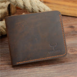 COWATHER Crazy Horse Leather Men Wallets