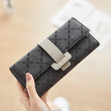 Women Fashion Hasp Three-Folds Wallet