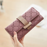 Women Fashion Hasp Three-Folds Wallet
