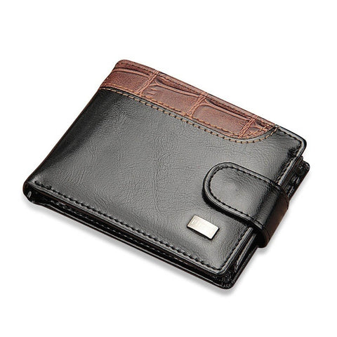 2019 New Patchwork Leather Men Wallets
