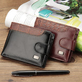 2019 New Patchwork Leather Men Wallets